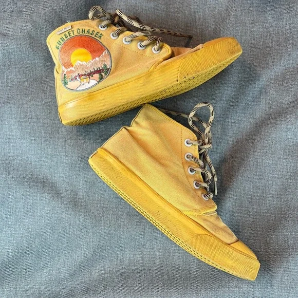 BANGS Yellowstone Sunset Chaser High Top Tennis Shoes Men 3.5 Women 5 - Picture 2 of 7